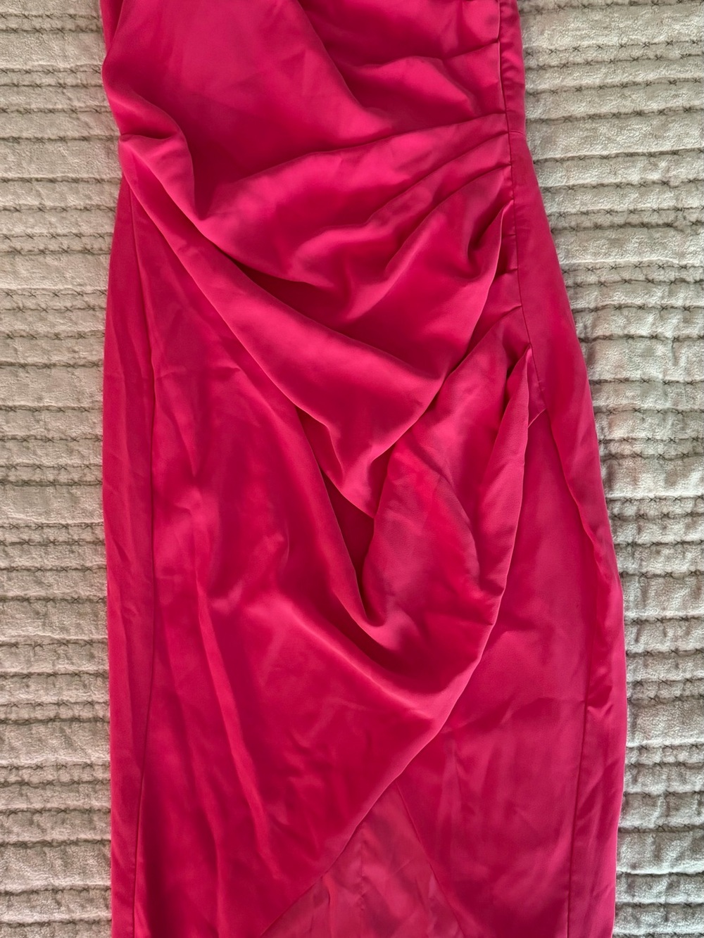 Club L London Soulmate Hot Pink Bandeau Midi Dress